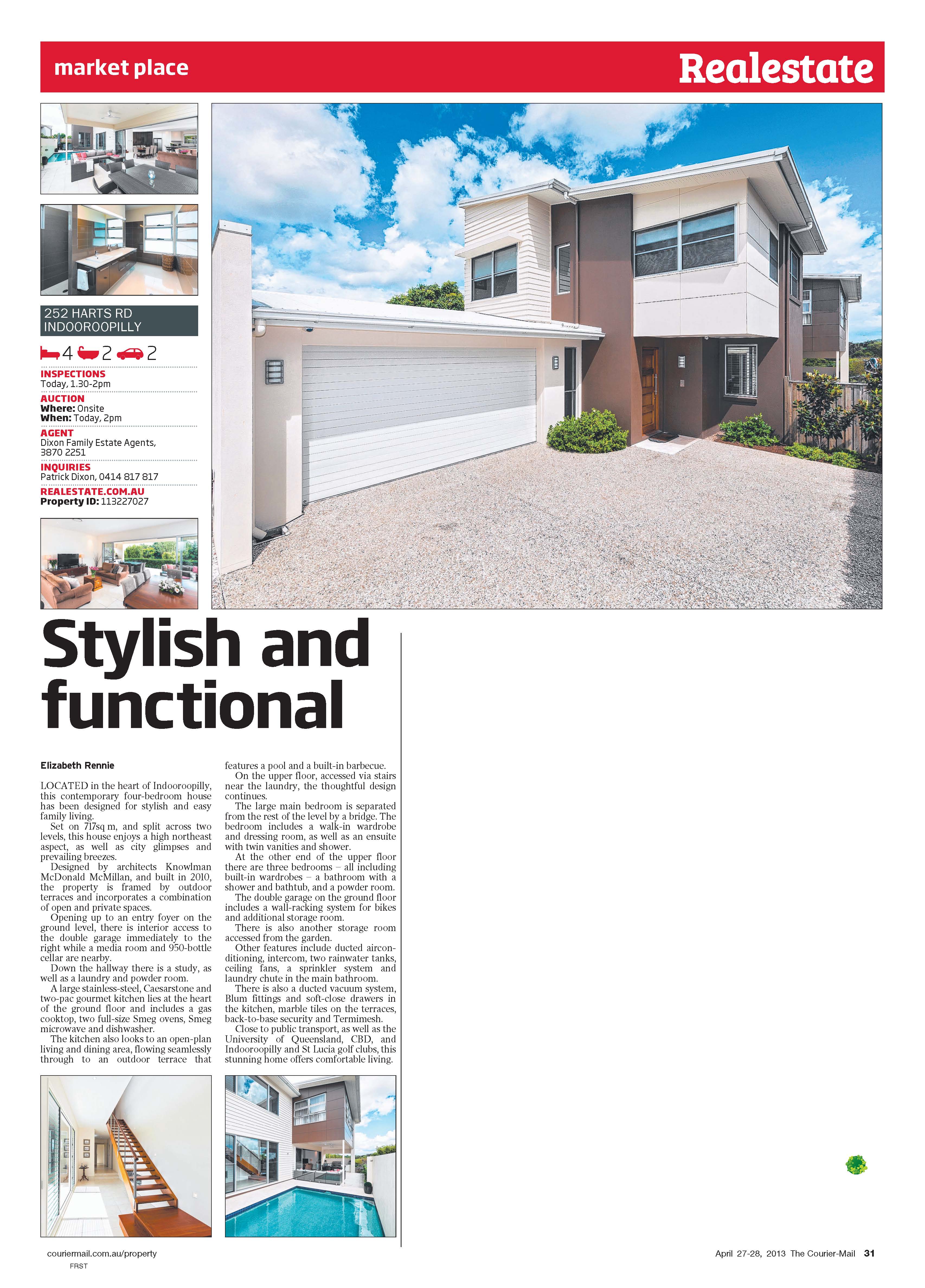 252 Harts Road, Indooroopilly (Courier Mail)